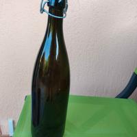 Bottiglie 1L vetro ambrato con "macchinetta" 1€