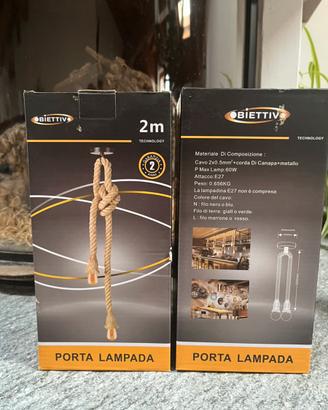 Due porta lampade in corda