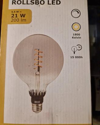 3 Lampade Led E27 dimmerabili 125 mm diametro