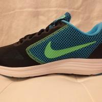 Nike Revolution 3 Green/Red Varie Taglie