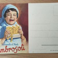 Cartolina pubblicitaria caramelle Ambrosoli