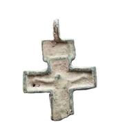 RARISSIMA CROCE BIZANTINA IN BRONZO DEL X SECOLO