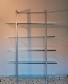 Libreria Calligaris con ripiani in vetro temperato