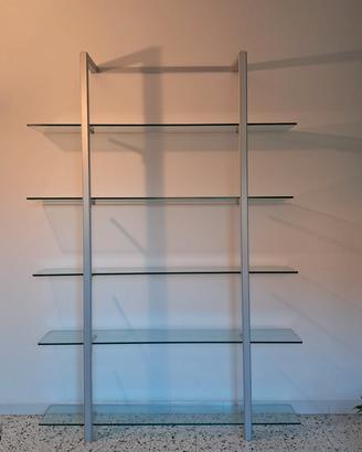 Libreria Calligaris con ripiani in vetro temperato