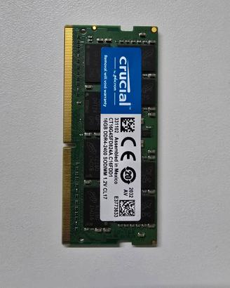 Crucial RAM 16 GB DDR4-2400 sodimm 