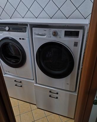 2 mobili porta lavatrice e asciugatrice 