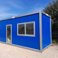 Container box prefabbricato grigio/blù