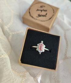 Anello Tartaruga con Quarzo Rosa 