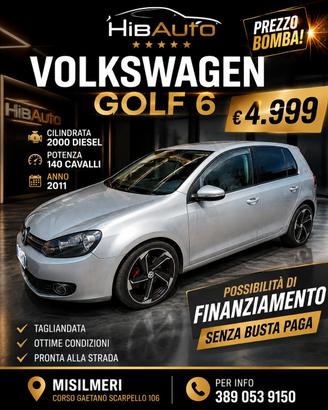 volkswagen golf 6 cilindrata 2000 diesel 140 cavaa