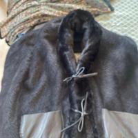 Stola  vera  alpaca peruviana, pelle nera tg 40/42