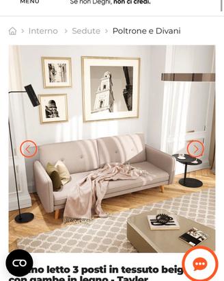 Divano Tyler deghi color beidge
