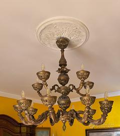 Lampadario classico in ottone