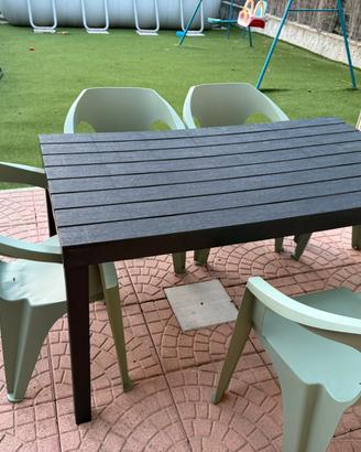 Tavolo da giardino con 5 sedie