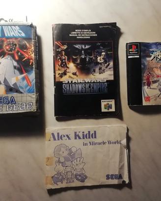 SEGA SONY NINTENDO senza custodia,istruzioni sole