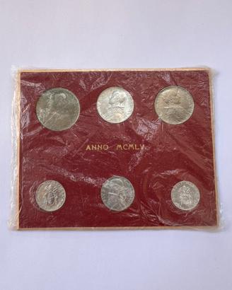 Monete serie lire vaticano 1955