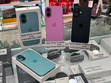 Apple iPhone 16 256GB - STATO BATTERIA 100%