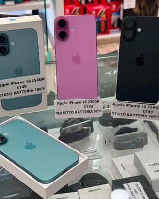 Apple iPhone 16 256GB - STATO BATTERIA 100%