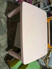 Tavolo +sedia rosa Ikea