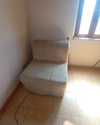 Poltrona letto color panna