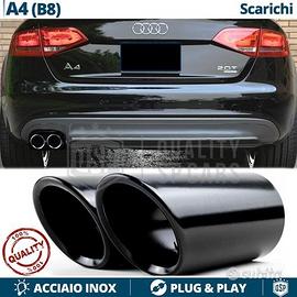TERMINALI Scarico Neri per AUDI A4 B8 Acciaio Inox