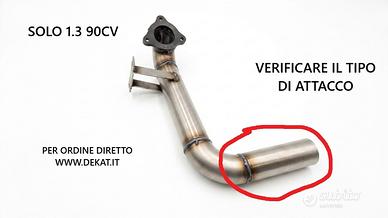 DOWNPIPE INOX TUBO RIMOZIONE CATALIZZATORE FIAT GR