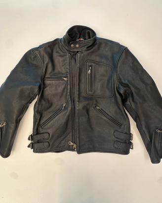 Giacca spidi moto in pelle con protezioni - tg M