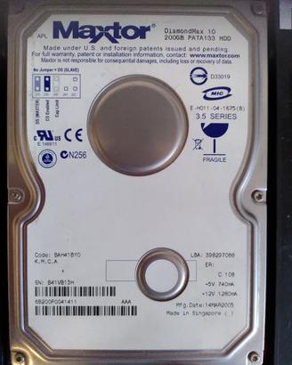 Hard Disk magnetico IDE 3.5" 200GB