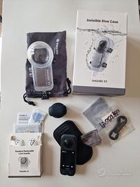 Insta360 X3 kit Invisible Dive Case, Lens Guard...