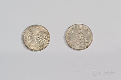 2 Monete da 500 Lire Argento