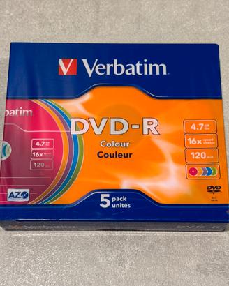 DVD-R Colour Verbatim (5DVD) - AZO 16x 120 Min