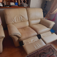 Coppia divani chateaux d'ax in pelle