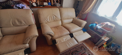 Coppia divani chateaux d'ax in pelle