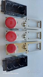 Stock 3 Prese Interblocc. Merlin Gerin Rosse Trif.