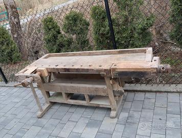 Banco da falegname con morse in legno
