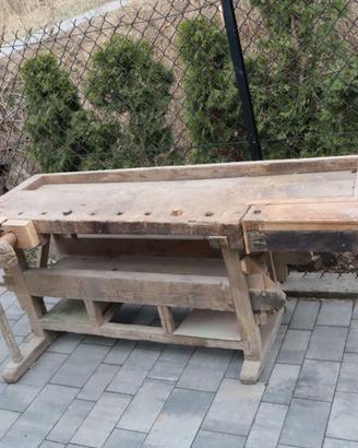 Banco da falegname con morse in legno