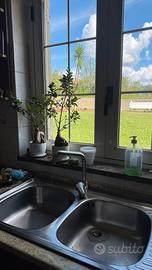 Lavabo con gocciolaio + piano cottura a gas