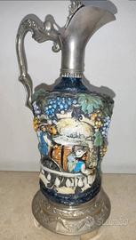 Caraffa Vintage in Ceramica e Metallo –Brocca