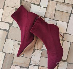 stivaletto calza con tacco 