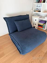 Poltrona letto HALLEN Maison Du Monde blu notte