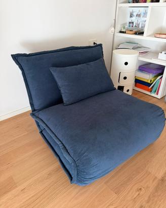 Poltrona letto HALLEN Maison Du Monde blu notte