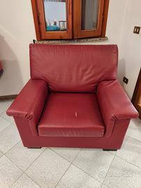Poltrona in similpelle 