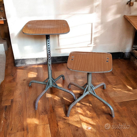 Sgabelli vintage industriali