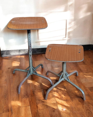 Sgabelli vintage industriali