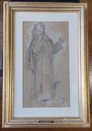 Quadro con monaco Edoardo Dalbono