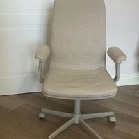 Sedia girevole con braccioli, sedia da scrivania