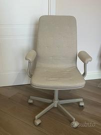 Sedia girevole con braccioli, sedia da scrivania