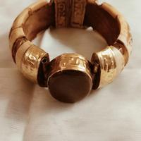 Bracciale vintage tribale con pietra d’agata