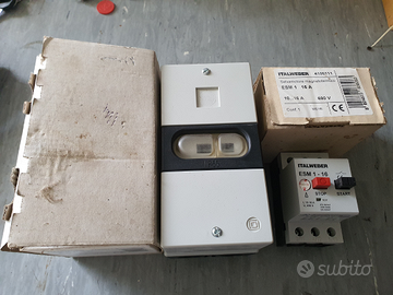 Magnetotermico regolabile e scatola alloggio