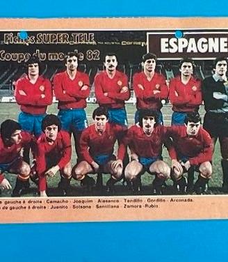 SPAGNA Squadra Espana 82 Scheda WORLD CUP 1982 WC