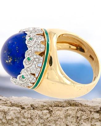 Anello elefantini in argento 925 placcato oro 18Kt